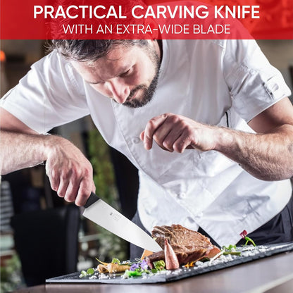 12-inch Blade Granton Edge, Turkey, Salmon, ham Slicer, Meat Slicing Knife. NSF Approved, Best Knife to Slice Large Roast and Whole Turkey.