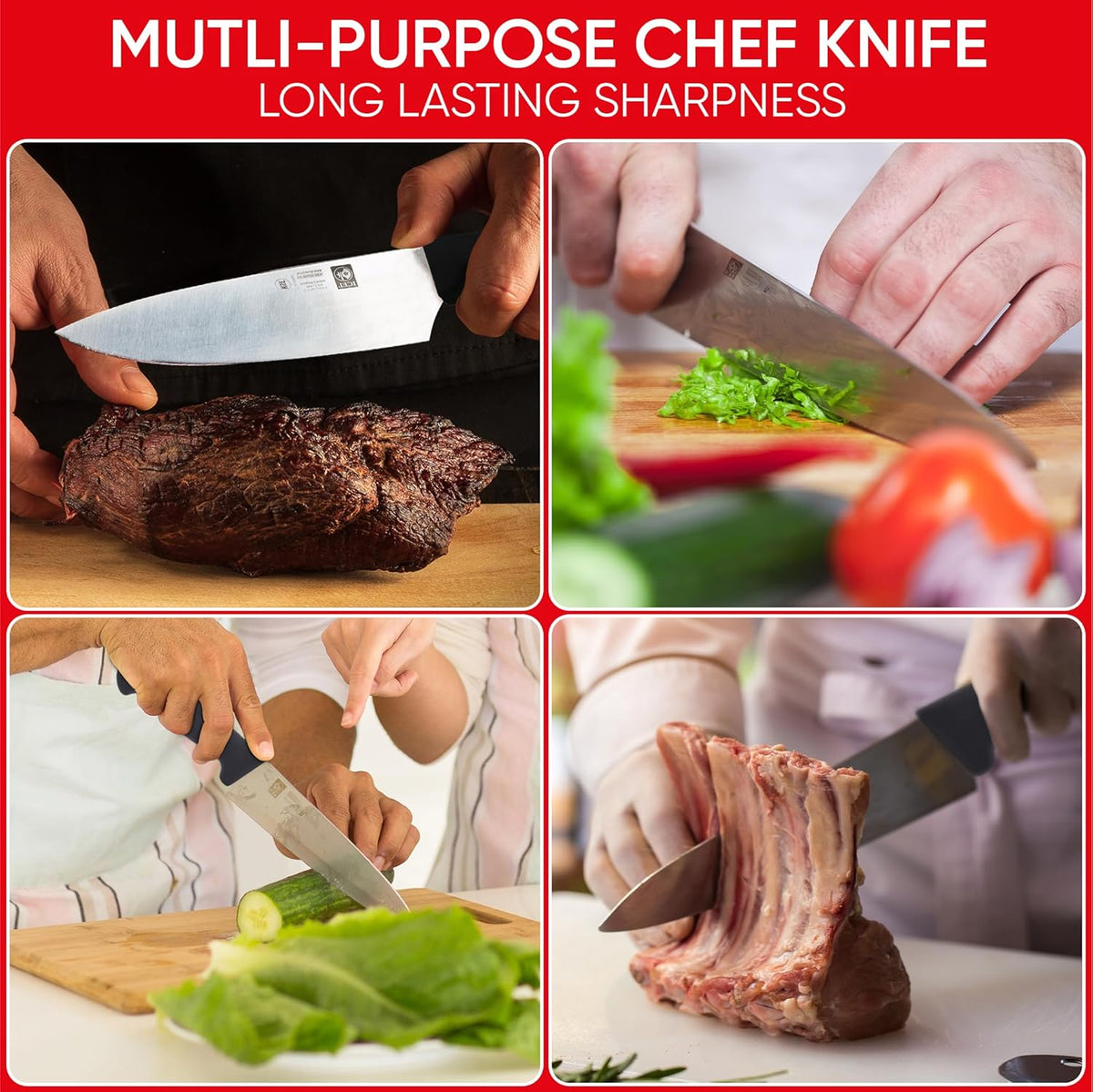 12-inch Blade Granton Edge, Turkey, Salmon, ham Slicer, Meat Slicing Knife. NSF Approved, Best Knife to Slice Large Roast and Whole Turkey.