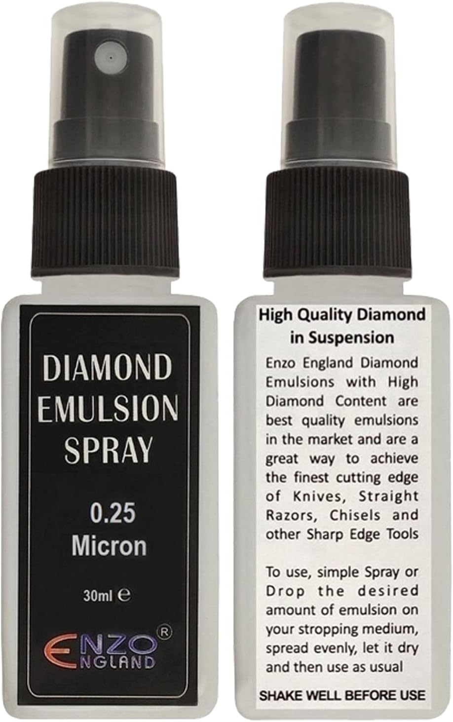 Poly Diamond Stropping Suspension Emulsion Spray Abrasive Lapping Fluid Premium Stropping Sharpening Razor Knife Blade (0.25 Micron)