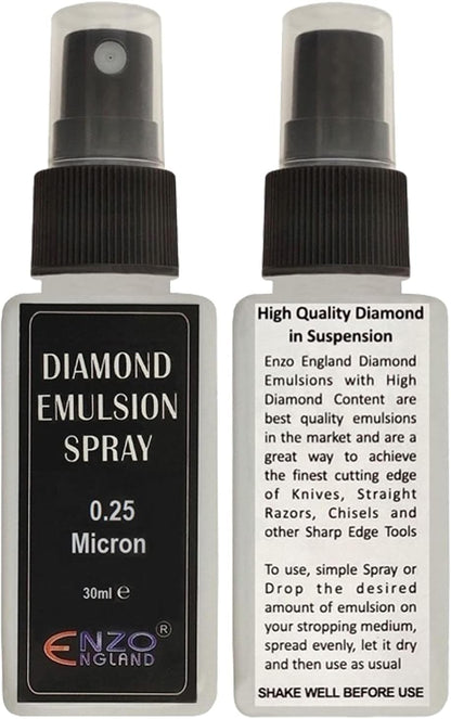 Poly Diamond Stropping Suspension Emulsion Spray Abrasive Lapping Fluid Premium Stropping Sharpening Razor Knife Blade (0.25 Micron)