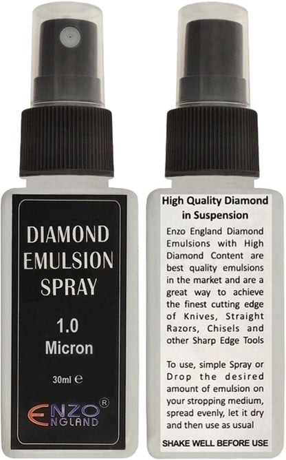 Poly Diamond Stropping Suspension Emulsion Spray Abrasive Lapping Fluid Premium Stropping Sharpening Razor Knife Blade (0.25 Micron)