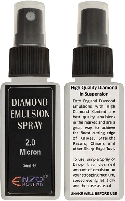 Poly Diamond Stropping Suspension Emulsion Spray Abrasive Lapping Fluid Premium Stropping Sharpening Razor Knife Blade (0.25 Micron)
