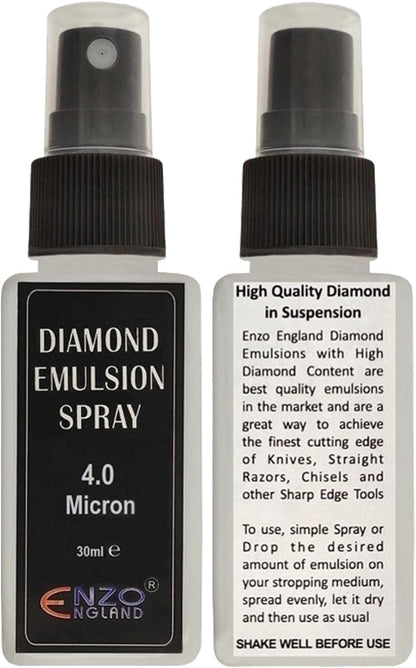 Poly Diamond Stropping Suspension Emulsion Spray Abrasive Lapping Fluid Premium Stropping Sharpening Razor Knife Blade (0.25 Micron)