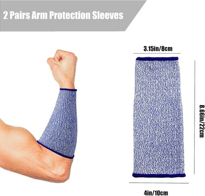 Arm Protection Sleeves Level 5 Protection Cut Burn Resistant Sleeve Anti Abrasion Forearm Cover Protector