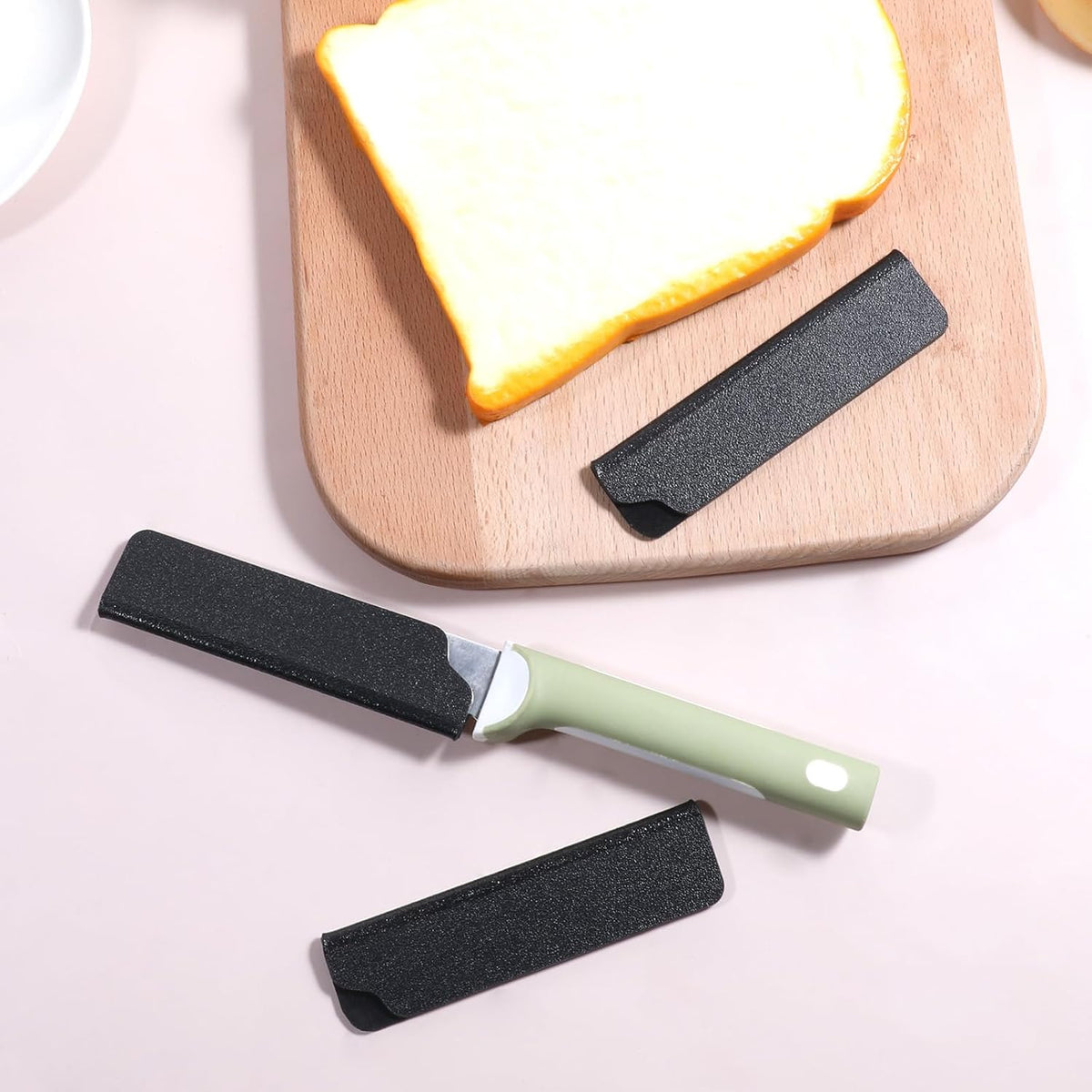4'' Knife Guard 3 PCS Knife Edge Guards Universal Paring Knifes Sheath Waterproof Abrasion Resistant Knifes Covers or Sleeves, Plastic and Felt