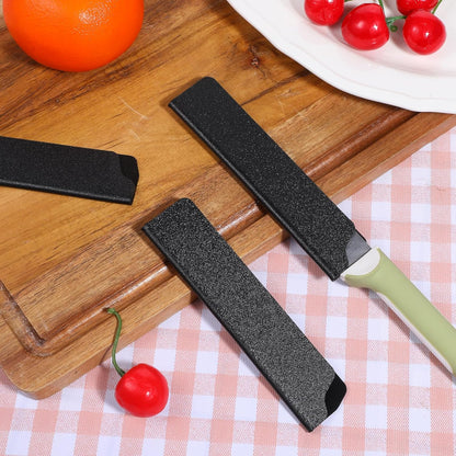 4'' Knife Guard 3 PCS Knife Edge Guards Universal Paring Knifes Sheath Waterproof Abrasion Resistant Knifes Covers or Sleeves, Plastic and Felt