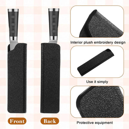 4'' Knife Guard 3 PCS Knife Edge Guards Universal Paring Knifes Sheath Waterproof Abrasion Resistant Knifes Covers or Sleeves, Plastic and Felt