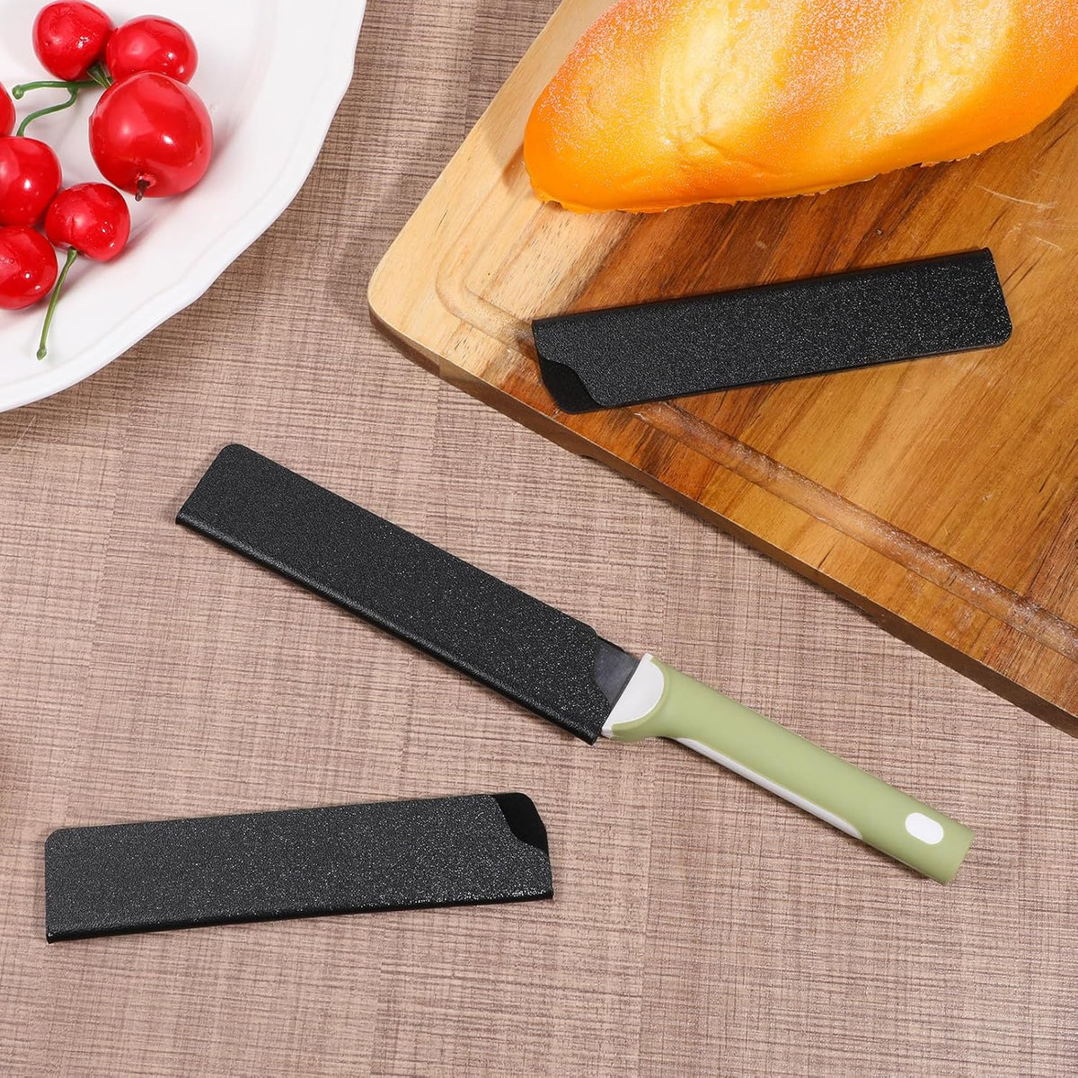 4'' Knife Guard 3 PCS Knife Edge Guards Universal Paring Knifes Sheath Waterproof Abrasion Resistant Knifes Covers or Sleeves, Plastic and Felt