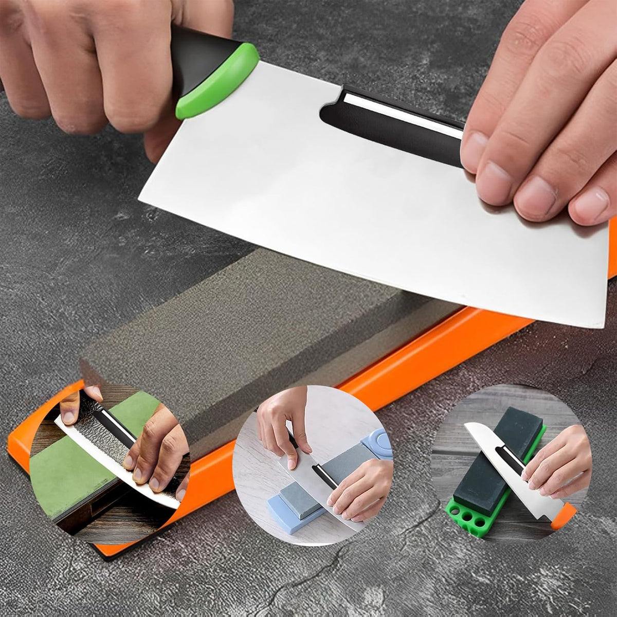 Professional Knife Sharpening Guide, Knife Sharpener Angle Guide, Sharpening Guide for Whetstone, Black(2 Pack)