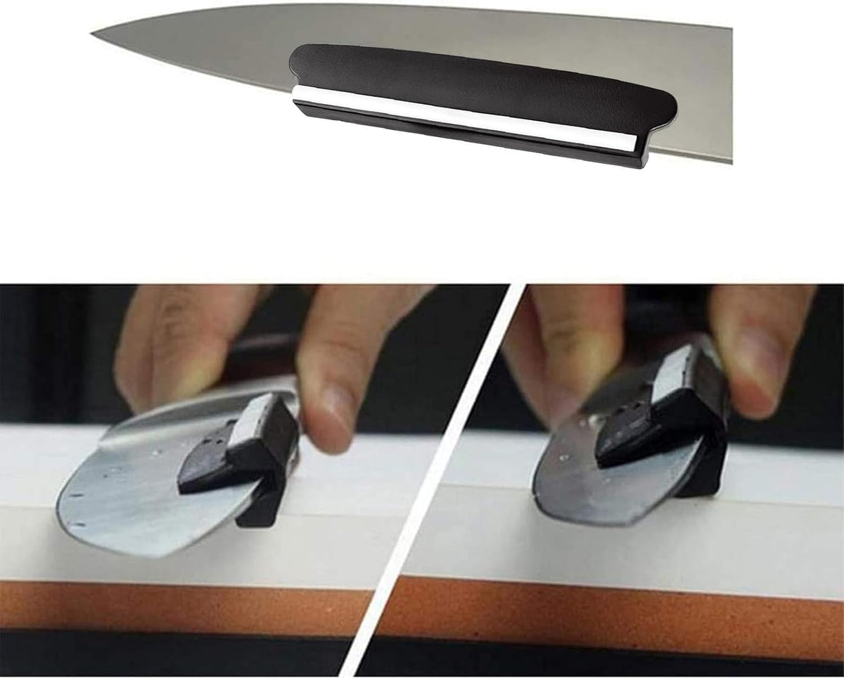 Professional Knife Sharpening Guide, Knife Sharpener Angle Guide, Sharpening Guide for Whetstone, Black(2 Pack)