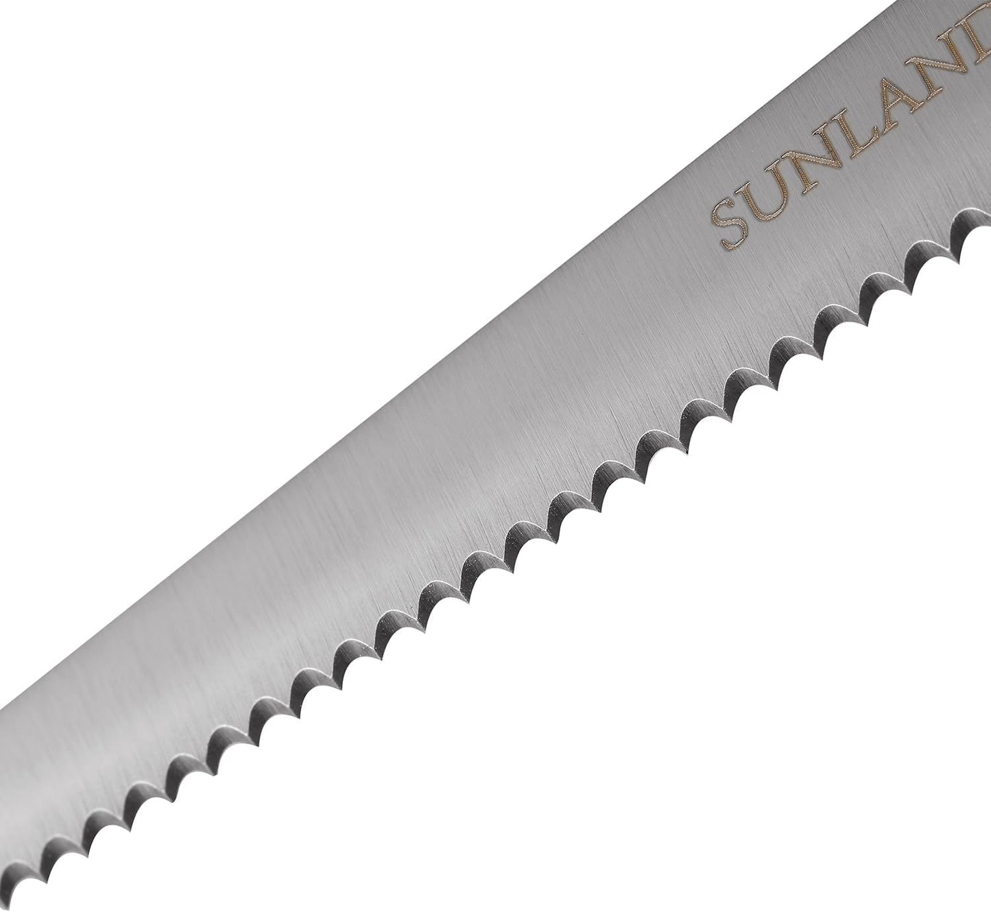 SUNALND Steak Knives Set,Micro Serrated Edge Full Tang Triple Riveted Steak Knife (4)