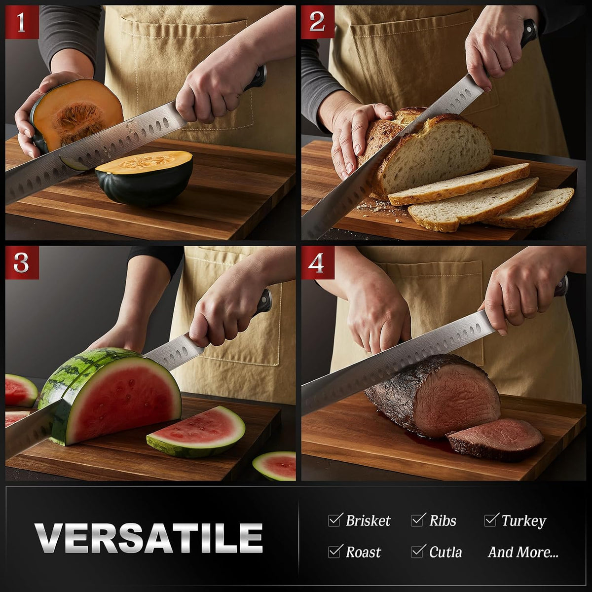 Brisket Knife, 12 inch Carving Knife for Meat