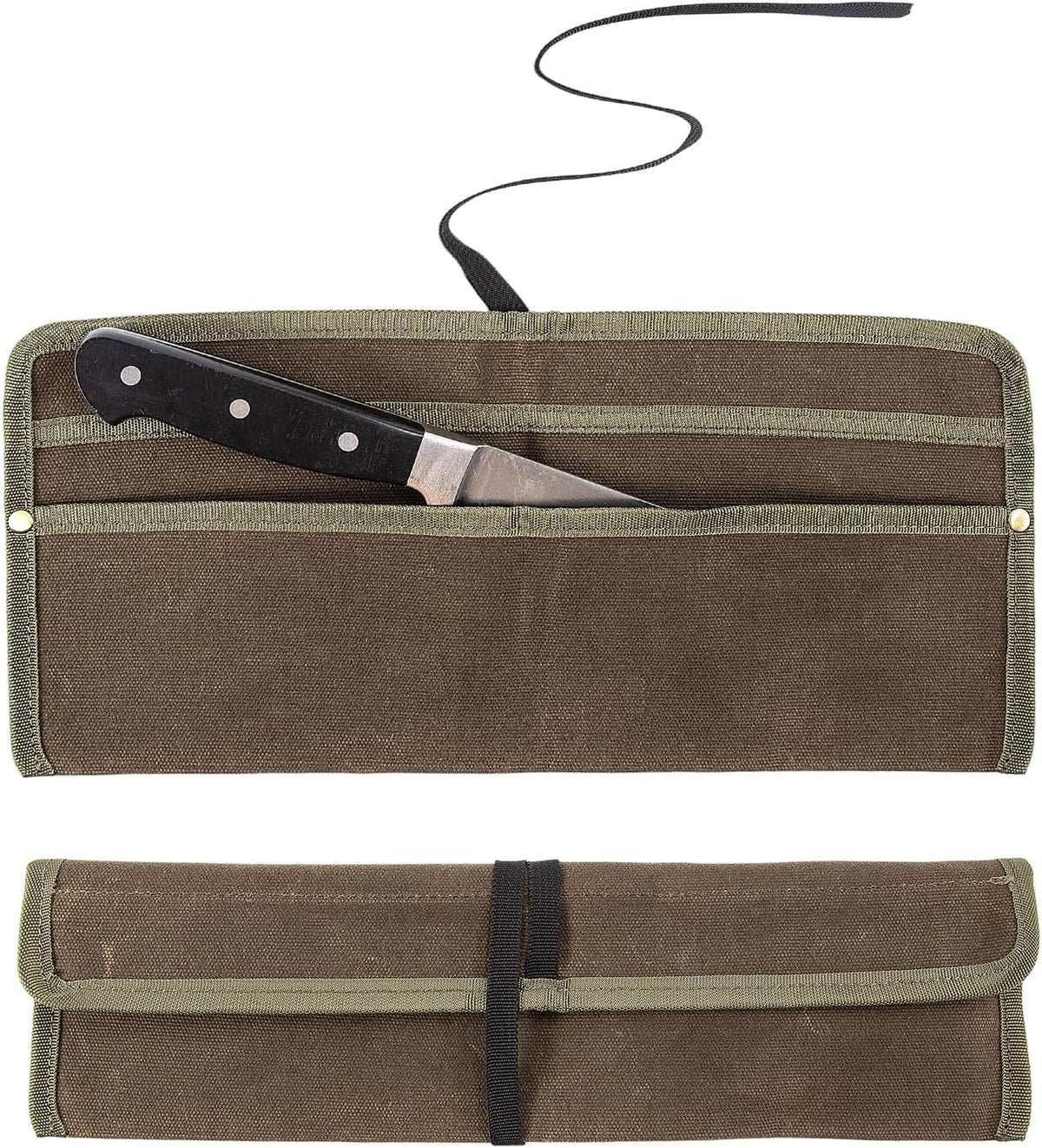 Chef Knife Sheath,Waxed Canvas Single Chef Knife Case Bag Roll for Traval,Sheaths for Chef's Kitchen knives,Tool Organizer Pouch Culinary Accessories Cooking Tools Roll,Gifts for Men