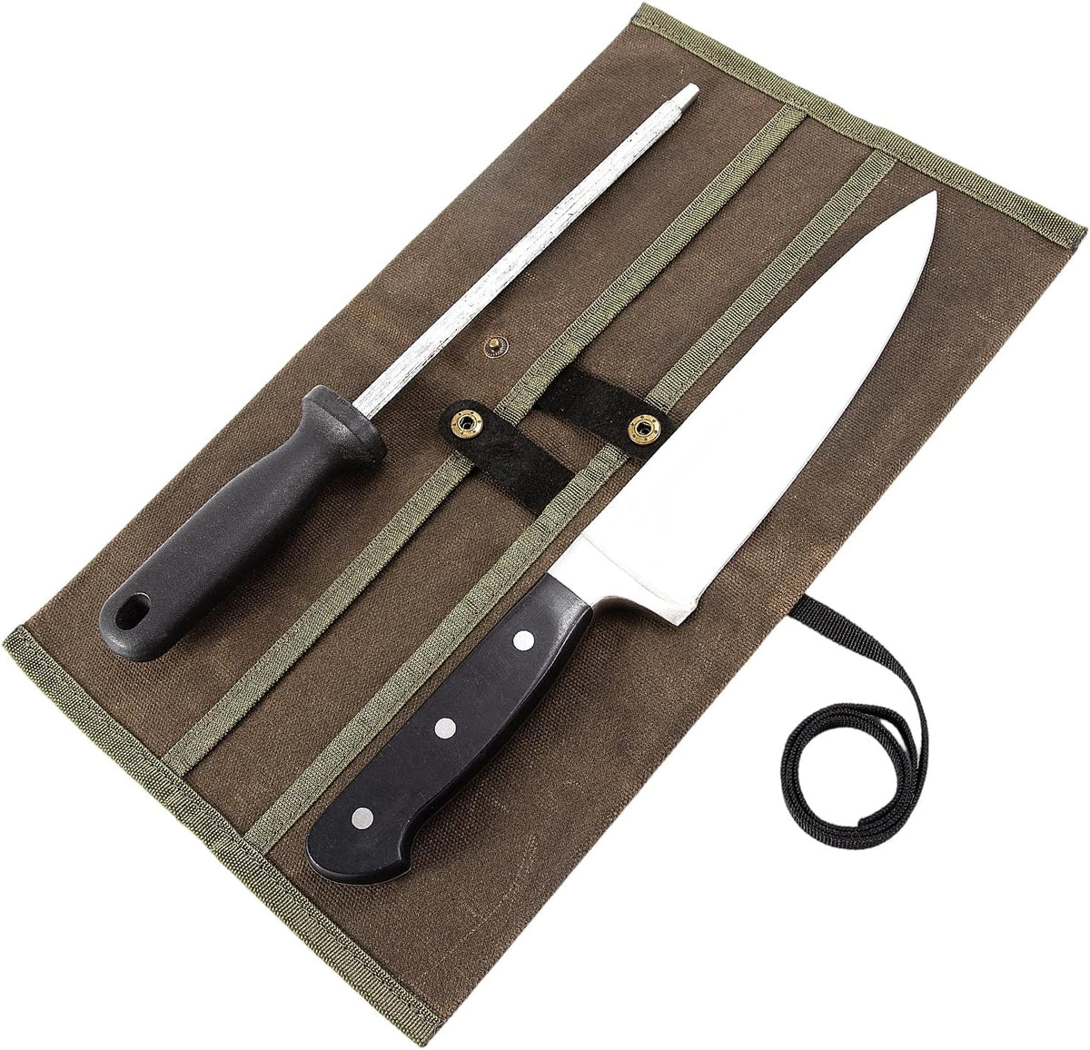 Chef Knife Sheath,Waxed Canvas Single Chef Knife Case Bag Roll for Traval,Sheaths for Chef's Kitchen knives,Tool Organizer Pouch Culinary Accessories Cooking Tools Roll,Gifts for Men