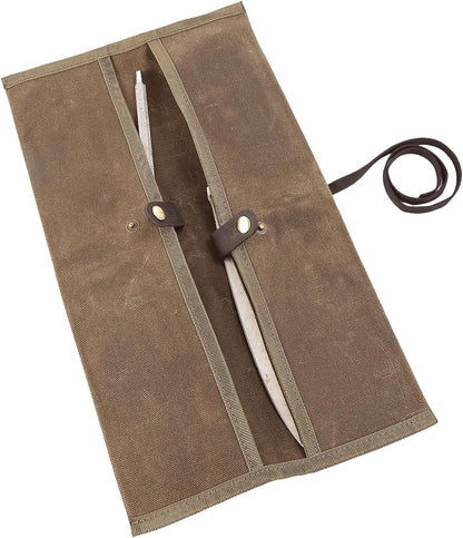 Chef Knife Sheath,Waxed Canvas Single Chef Knife Case Bag Roll for Traval,Sheaths for Chef's Kitchen knives,Tool Organizer Pouch Culinary Accessories Cooking Tools Roll,Gifts for Men