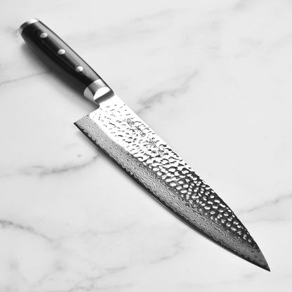 Chef's Knife - Made in Japan - HD Series - VG10 Hammered Damascus Stainless Steel Gyuto - 8"
