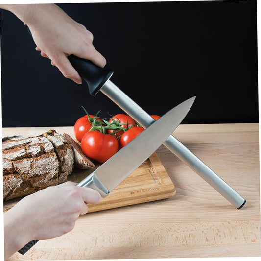 Carbon Steel Sharpener Rod Polishing Area Gourmet Stick for Kitchen and Chef Use