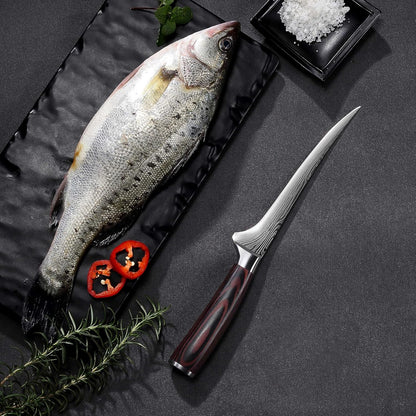 Utility Knife, 5 inch Paring knife, Damascus Chef Knife | Damascus VG10 Steel, Ergonomic Wood Handle, Ultra Sharp Multipurpose Chef Knife for Fruit, Vegetable & Meat, Gift Box