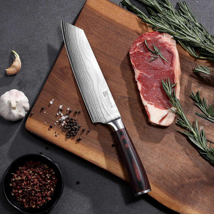Utility Knife, 5 inch Paring knife, Damascus Chef Knife | Damascus VG10 Steel, Ergonomic Wood Handle, Ultra Sharp Multipurpose Chef Knife for Fruit, Vegetable & Meat, Gift Box