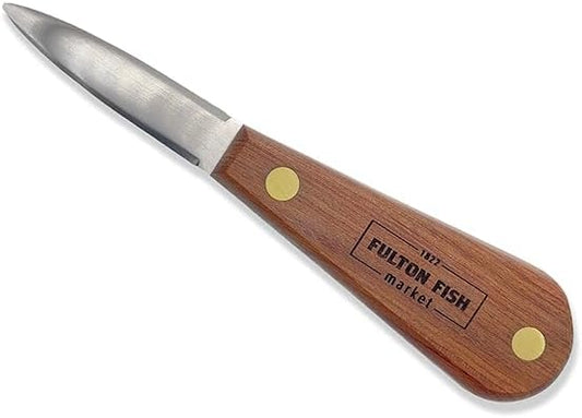 Oyster Knife – Durable Stainless Steel Blade with Rosewood Handle – 6.5 Inch Precision Tool for Fresh Shucked Oysters