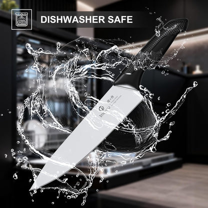 High-Carbon Stainless Steel Knife Set with Block