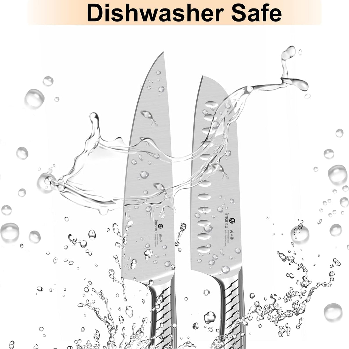 High-Carbon Stainless Steel Knife Set with Block