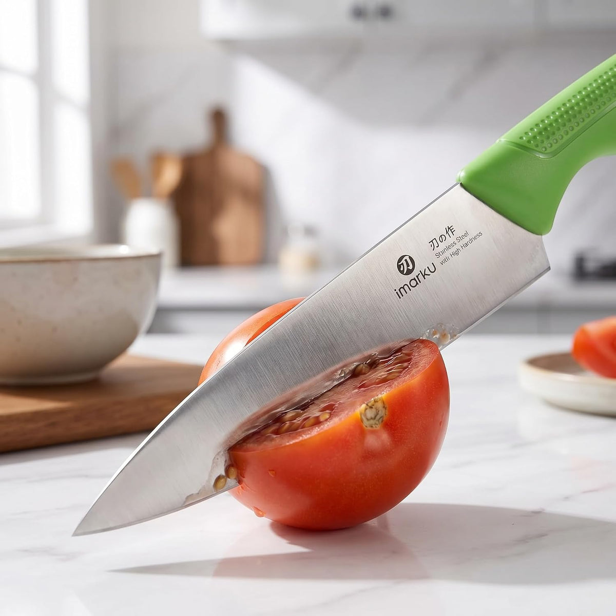 High-Carbon Stainless Steel Knife Set with Block