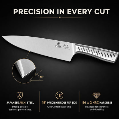High-Carbon Stainless Steel Knife Set with Block