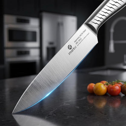 High-Carbon Stainless Steel Knife Set with Block