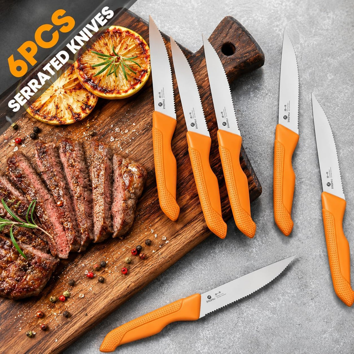 High-Carbon Stainless Steel Knife Set with Block