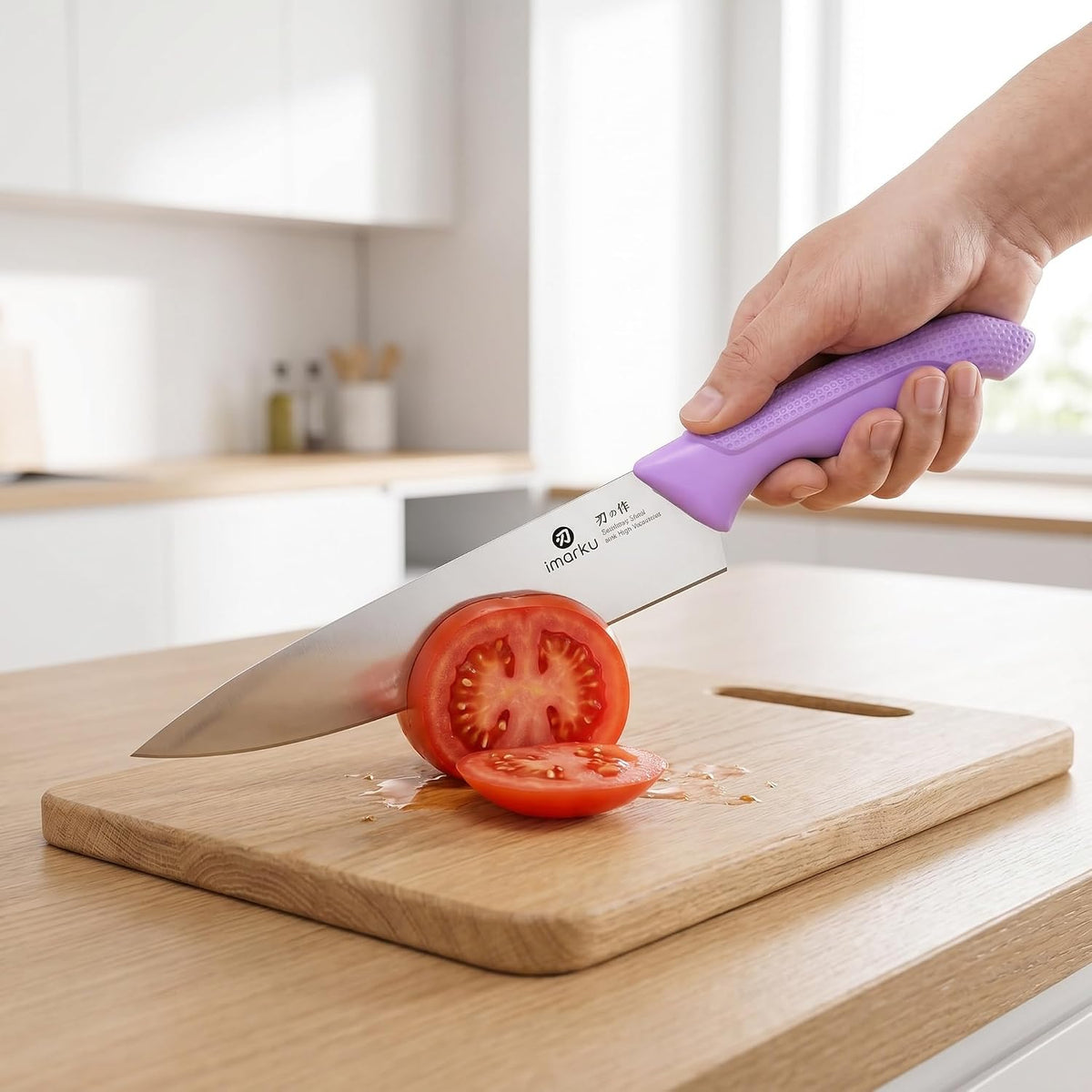 High-Carbon Stainless Steel Knife Set with Block