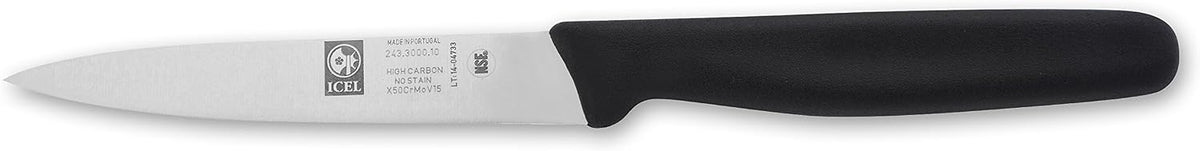 4 Inch Paring Knife - Straight Edge, High Carbon German Stainless Steel, Razor Sharp Blade, Rust-Proof, Perfect for Paring, Slicing, Dicing, Cutting and Chopping, Gray Polypropylene Handle