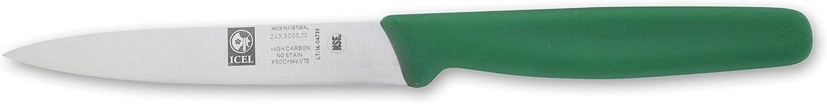 4 Inch Paring Knife - Straight Edge, High Carbon German Stainless Steel, Razor Sharp Blade, Rust-Proof, Perfect for Paring, Slicing, Dicing, Cutting and Chopping, Gray Polypropylene Handle
