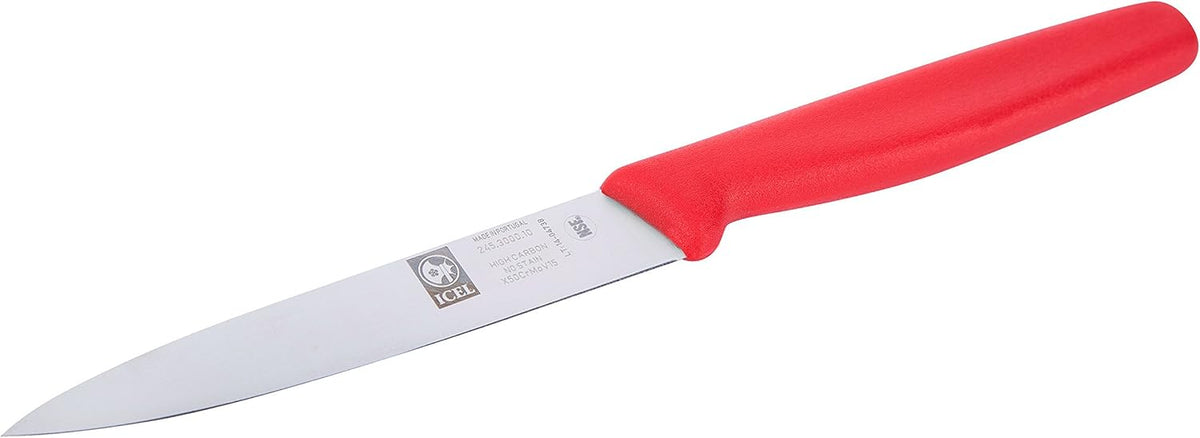 4 Inch Paring Knife - Straight Edge, High Carbon German Stainless Steel, Razor Sharp Blade, Rust-Proof, Perfect for Paring, Slicing, Dicing, Cutting and Chopping, Gray Polypropylene Handle