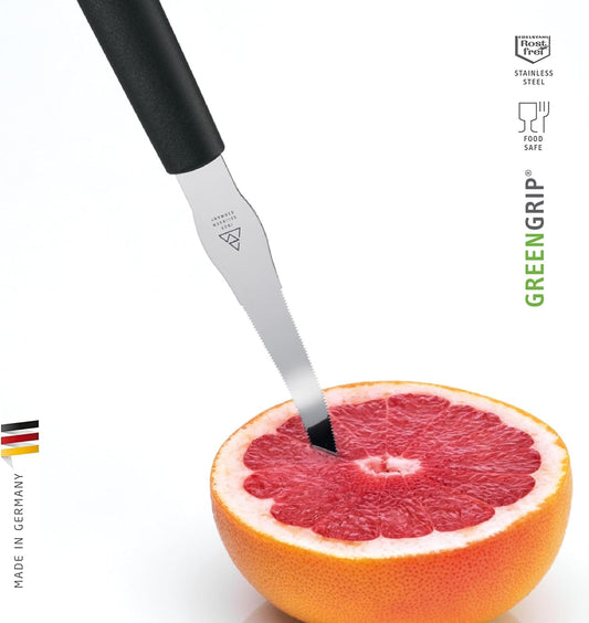 Grapefruit Knife - 4” Micro-Serrated Stainless Steel Blade - Lightweight, Balanced GreenGrip Handle - Dishwasher Safe - Made in Germany