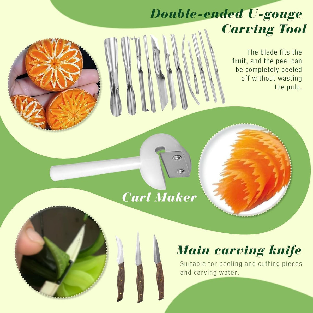 80Pcs Stainless Steel Fruit Carving Tools Set with Wooden Box | Professional Watermelon Carving Knife Kit with Ergonomic Handles, Durable Fruit Cutting Tools for Culinary Arts, Sculpting