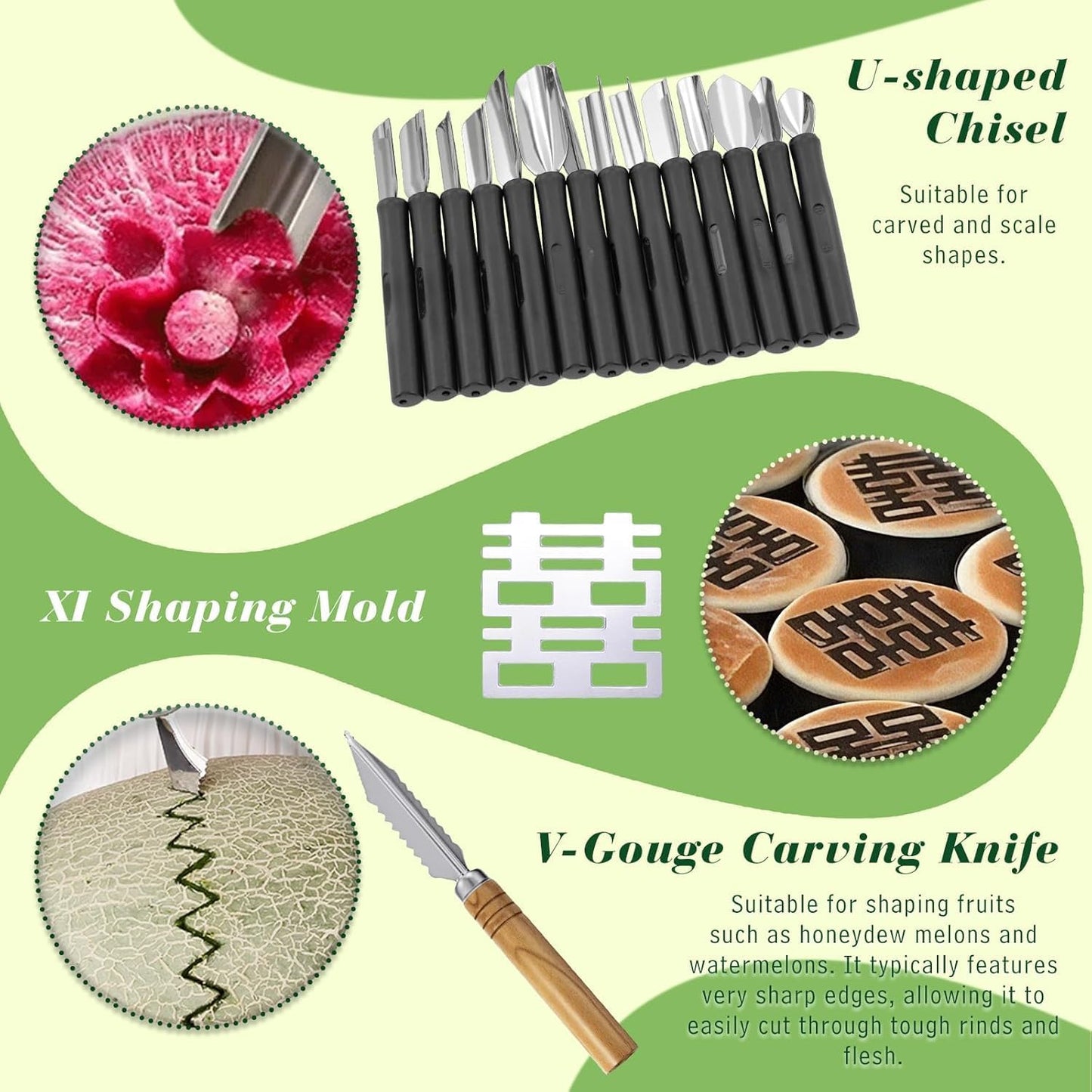 80Pcs Stainless Steel Fruit Carving Tools Set with Wooden Box | Professional Watermelon Carving Knife Kit with Ergonomic Handles, Durable Fruit Cutting Tools for Culinary Arts, Sculpting