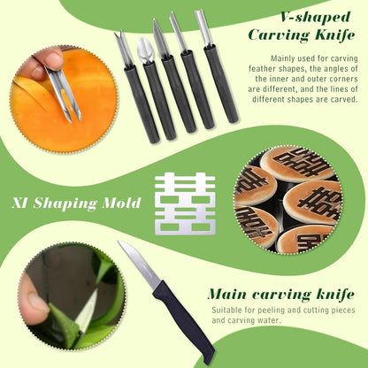 80Pcs Stainless Steel Fruit Carving Tools Set with Wooden Box | Professional Watermelon Carving Knife Kit with Ergonomic Handles, Durable Fruit Cutting Tools for Culinary Arts, Sculpting