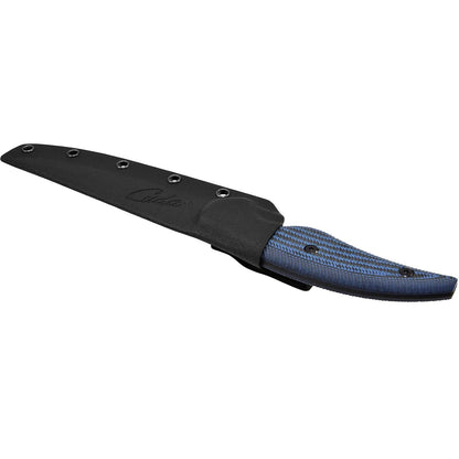 6" Curved Boning Professional Saltwater & Freshwater Corrosion Resistant Stainless Carpenter Steel Fish Filleting Knife with Hard Molded Sheath Included