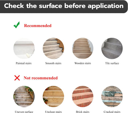 7PC Self-Adhesive Vinyl Stair Riser Stickers w/Squeegee and Utility Knife, Peel and Stick Staircase Decal Contact Paper for Home Decor, 47.24"x7.09" Scandinavian White Herringbone