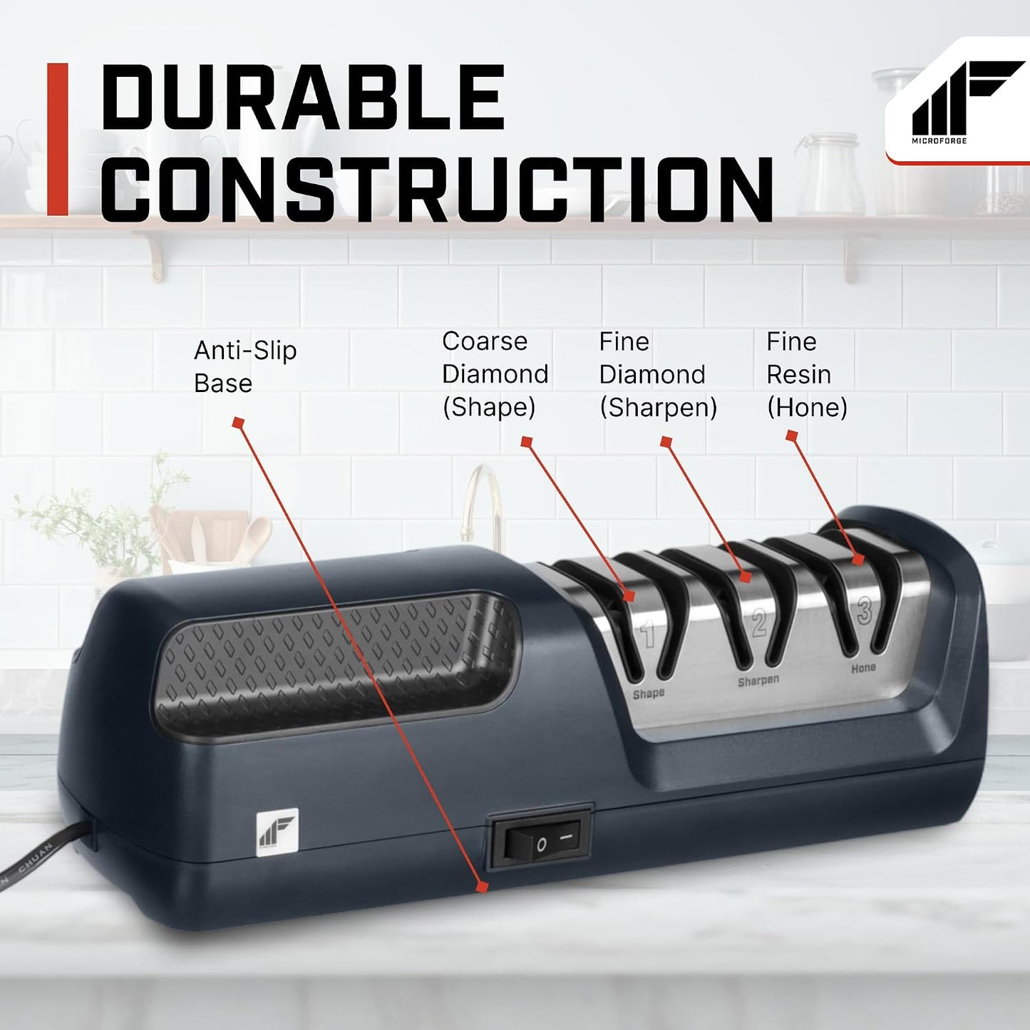 MF-855 Electric Knife Sharpener for Home Kitchens