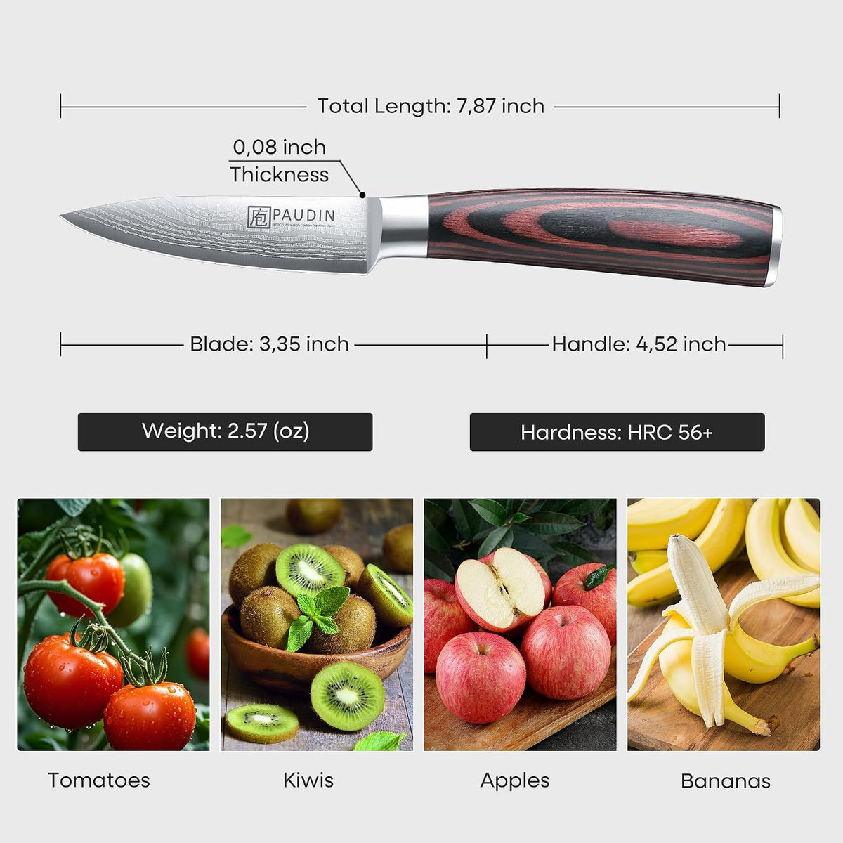 Boning Knife 6 Inch, Super Sharp Fillet Knife, German High Carbon Stainless Steel Deboning Knives, Professional Boning Knives for Meat Poultry Chicken, Pakkawood Handle with Gift Box