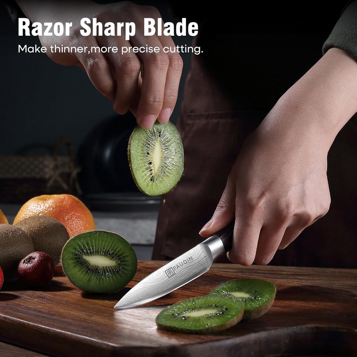 Boning Knife 6 Inch, Super Sharp Fillet Knife, German High Carbon Stainless Steel Deboning Knives, Professional Boning Knives for Meat Poultry Chicken, Pakkawood Handle with Gift Box