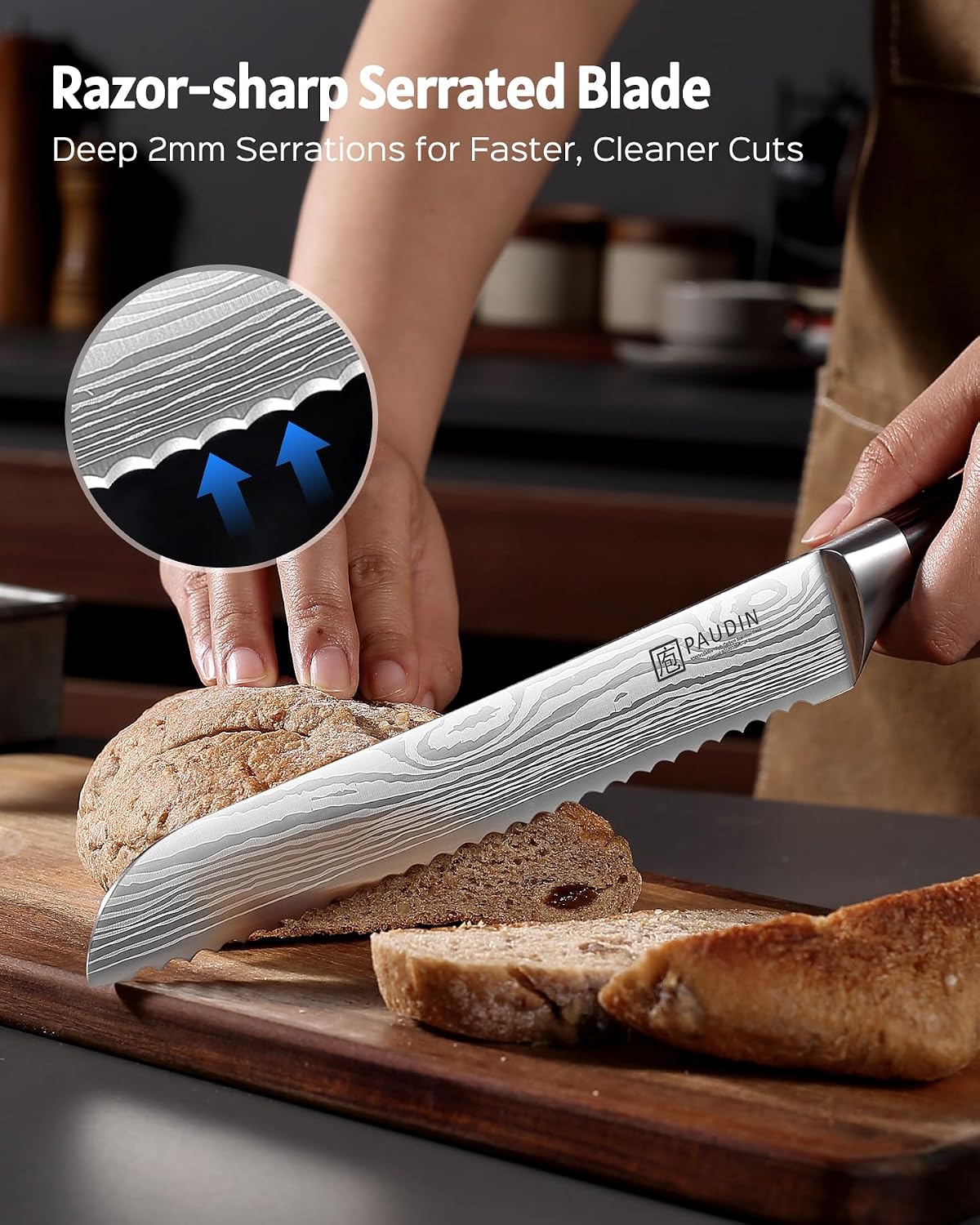 Boning Knife 6 Inch, Super Sharp Fillet Knife, German High Carbon Stainless Steel Deboning Knives, Professional Boning Knives for Meat Poultry Chicken, Pakkawood Handle with Gift Box