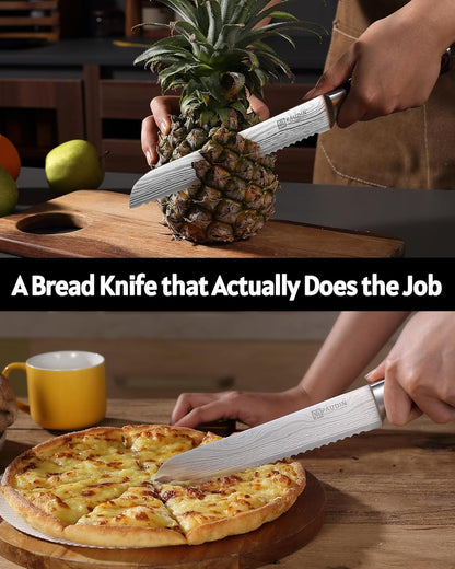 Boning Knife 6 Inch, Super Sharp Fillet Knife, German High Carbon Stainless Steel Deboning Knives, Professional Boning Knives for Meat Poultry Chicken, Pakkawood Handle with Gift Box