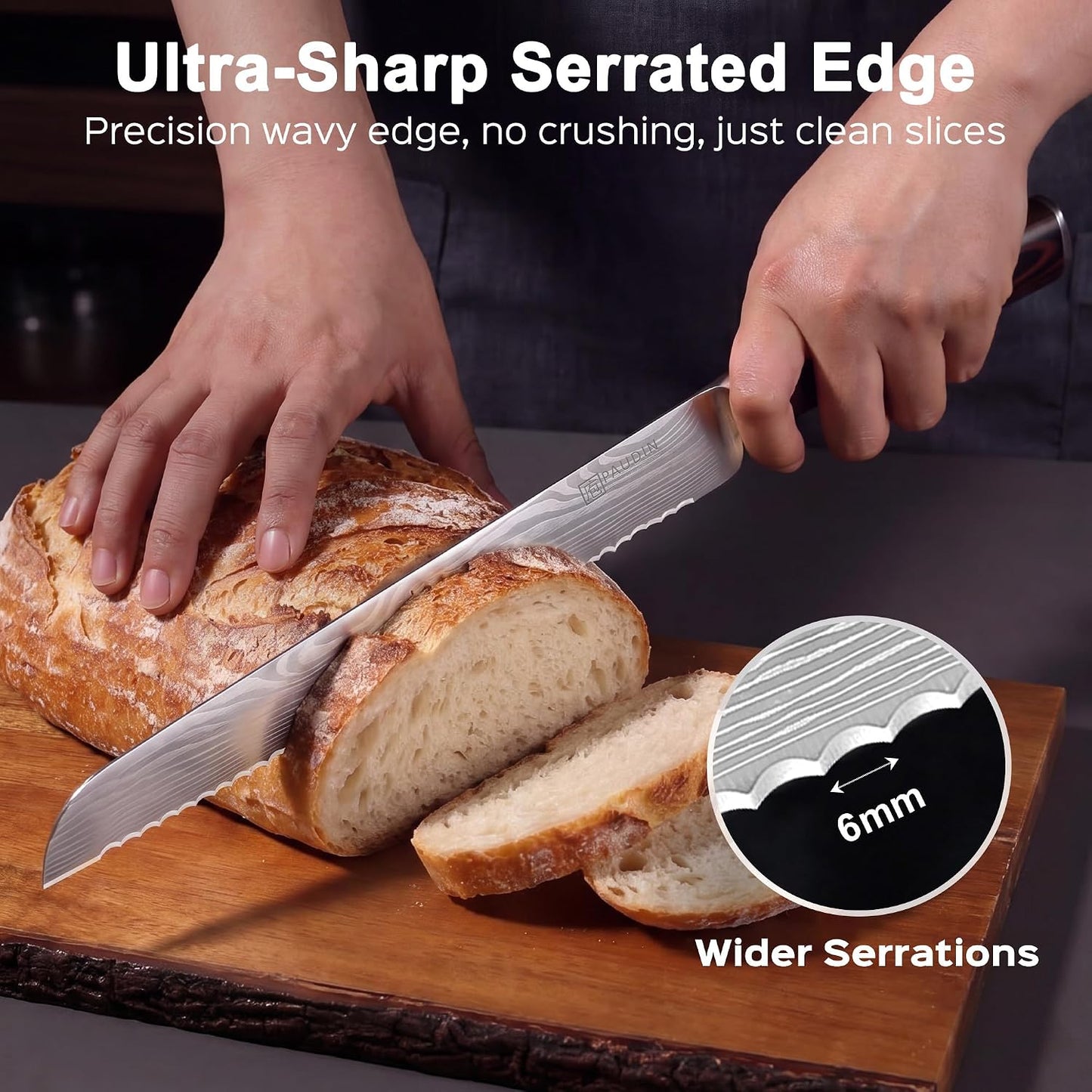 Boning Knife 6 Inch, Super Sharp Fillet Knife, German High Carbon Stainless Steel Deboning Knives, Professional Boning Knives for Meat Poultry Chicken, Pakkawood Handle with Gift Box