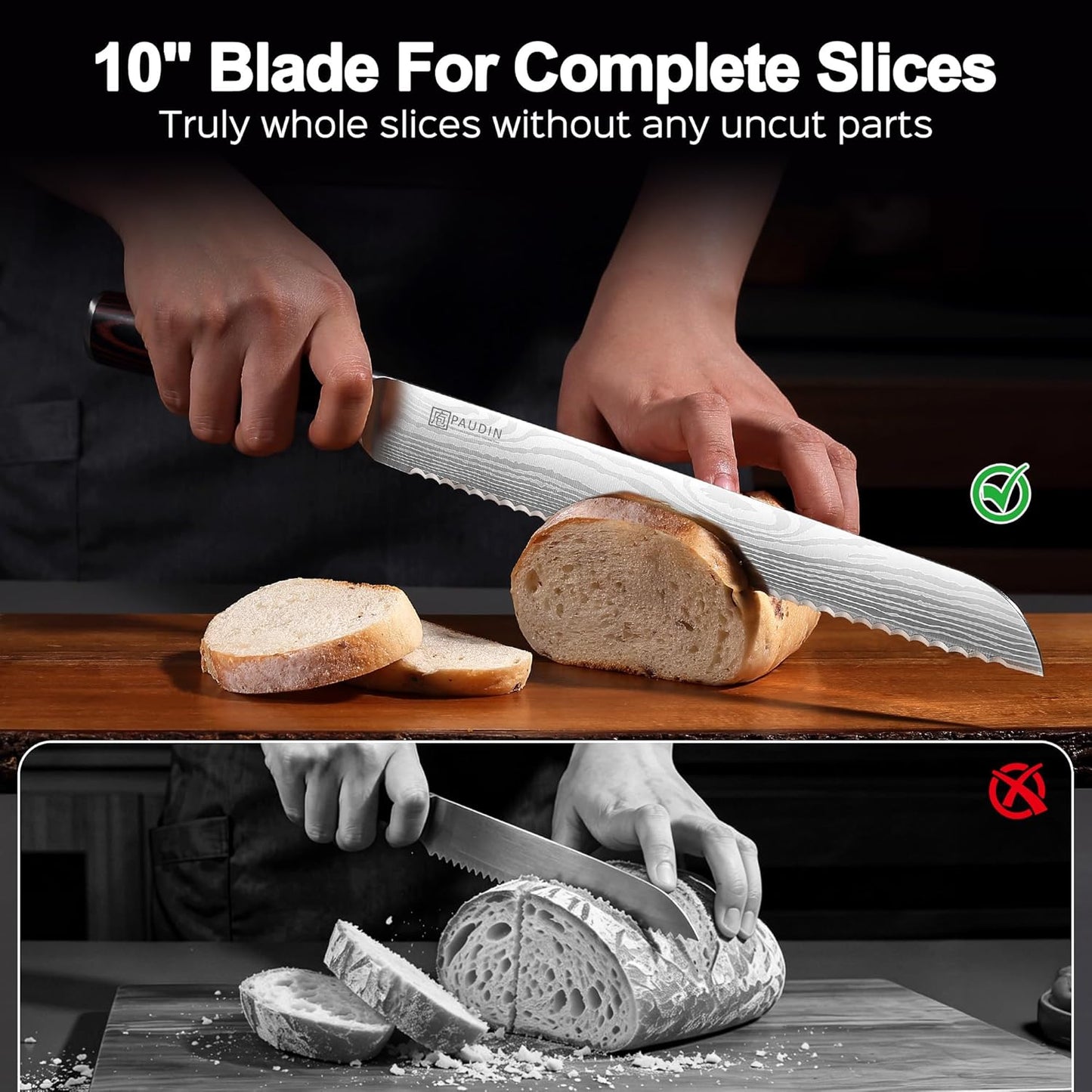 Boning Knife 6 Inch, Super Sharp Fillet Knife, German High Carbon Stainless Steel Deboning Knives, Professional Boning Knives for Meat Poultry Chicken, Pakkawood Handle with Gift Box