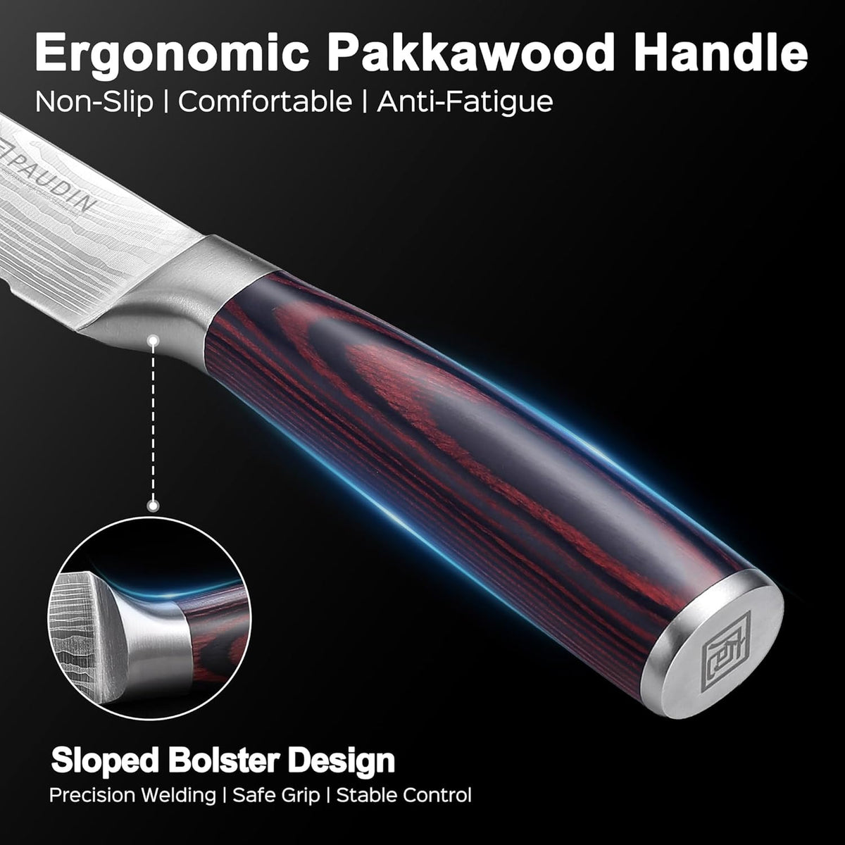 Boning Knife 6 Inch, Super Sharp Fillet Knife, German High Carbon Stainless Steel Deboning Knives, Professional Boning Knives for Meat Poultry Chicken, Pakkawood Handle with Gift Box