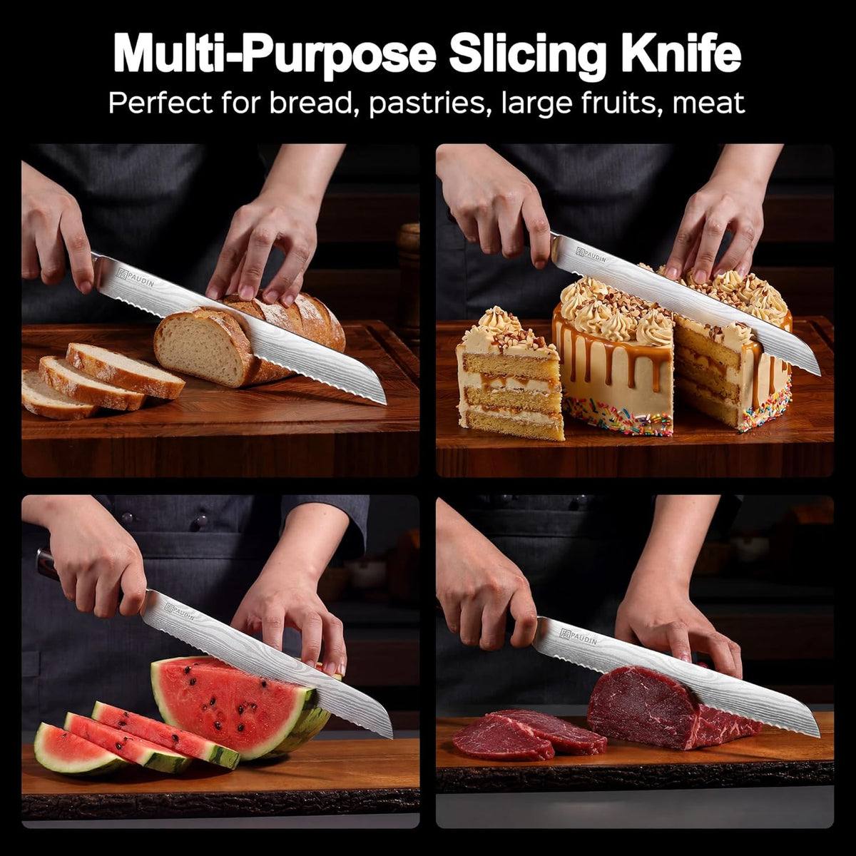 Boning Knife 6 Inch, Super Sharp Fillet Knife, German High Carbon Stainless Steel Deboning Knives, Professional Boning Knives for Meat Poultry Chicken, Pakkawood Handle with Gift Box