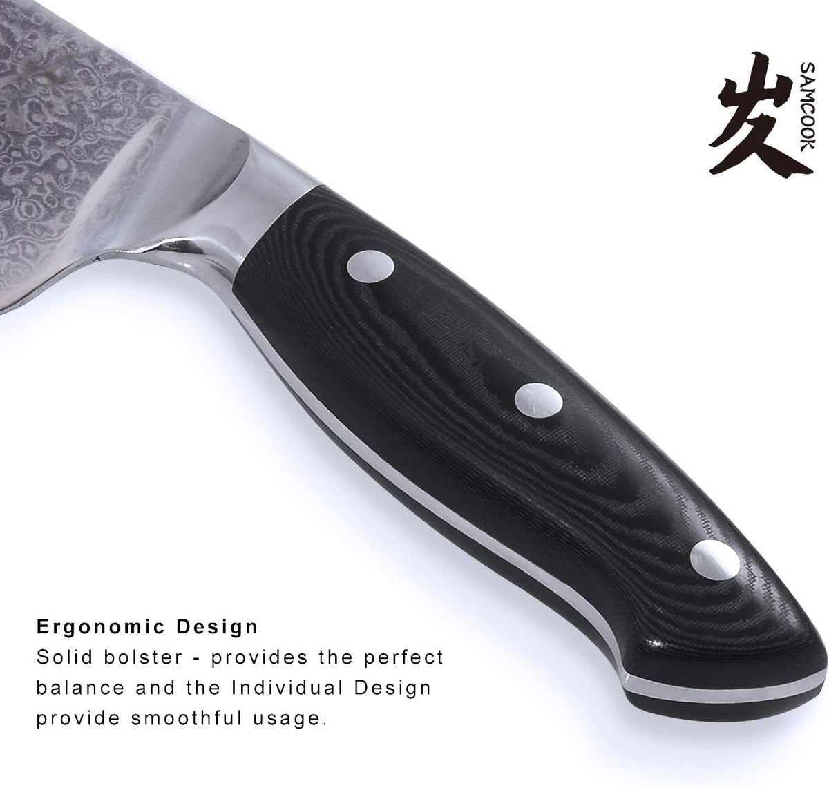 Kiritsuke Chef Knife - 8 Inch Professional Sharp Damascus Knife,High Carbon Stainless Steel Kitchen Gyuto knife - Ergonomic Octagonal Ebony Handle with Gift Box